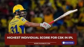 Highest individual score for CSK in