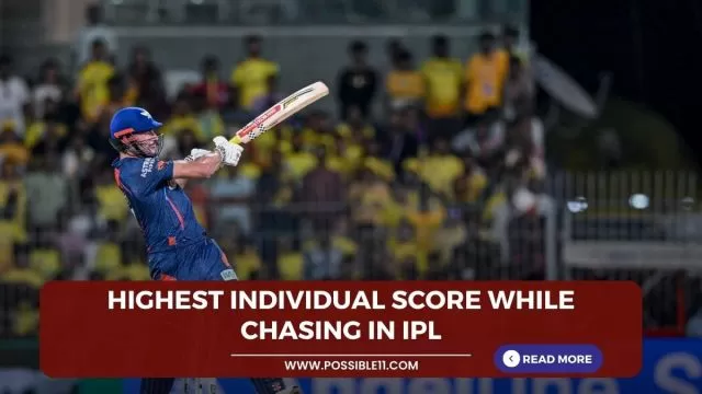 Highest individual score while chasing in IPL