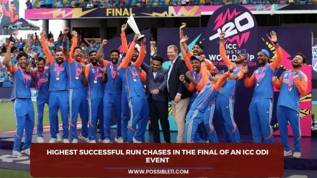 Highest successful run chases in the final