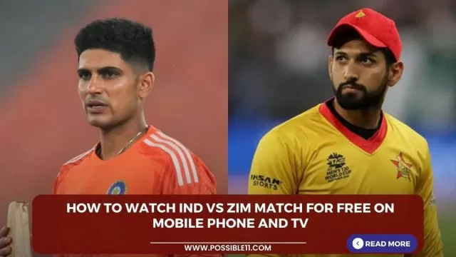 How to watch IND vs ZIM match