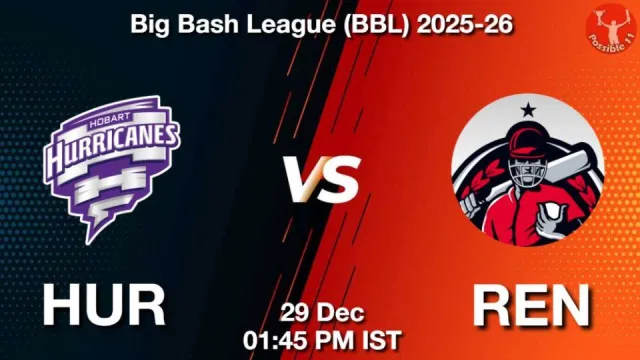 HUR vs REN BBL 2025-26, Pitch Report,
