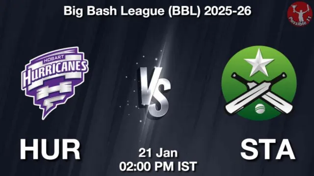 HUR vs STA BBL 2025-26, Pitch Report,
