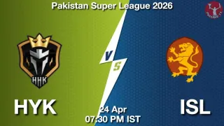 HYK vs ISL IPL 2026: Match