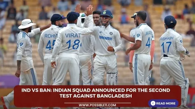 IND vs BAN: Indian squad announced for