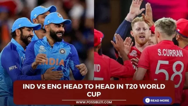 IND vs ENG Head to Head in