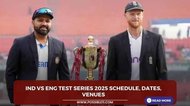 IND vs ENG Test Series 2025 schedule,