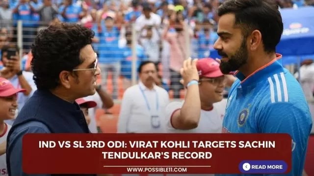 IND vs SL 3rd ODI: Virat Kohli