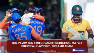 IND vs ZIM 3rd T20I Dream11