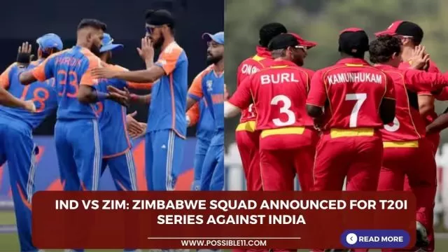 IND vs ZIM: Zimbabwe squad announced for
