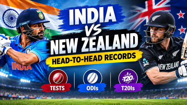 India vs New Zealand Head-to-Head Records by