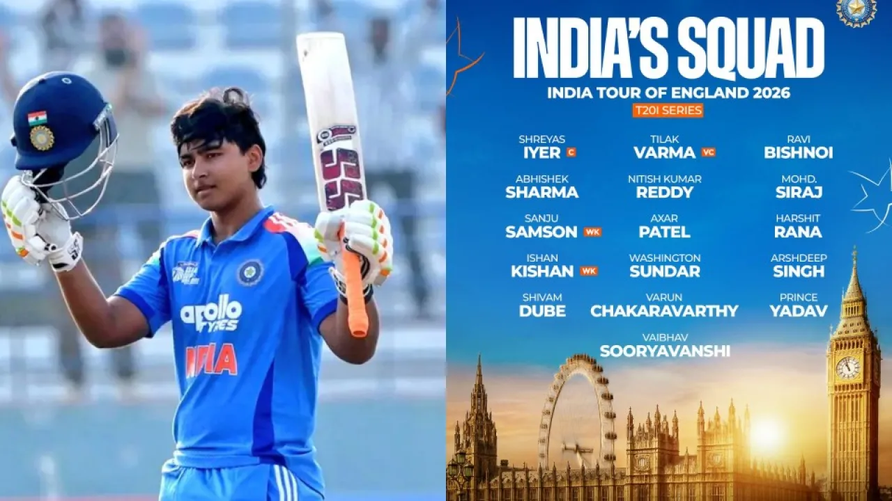 india t20i squad for england tour 2026