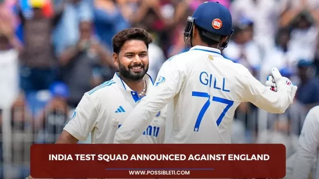India Test squad announced against England