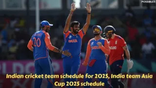 Indian cricket team schedule for 2025,