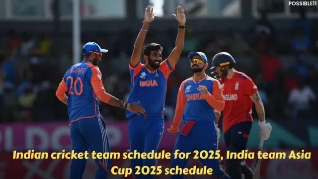 Indian cricket team schedule for 2025, India