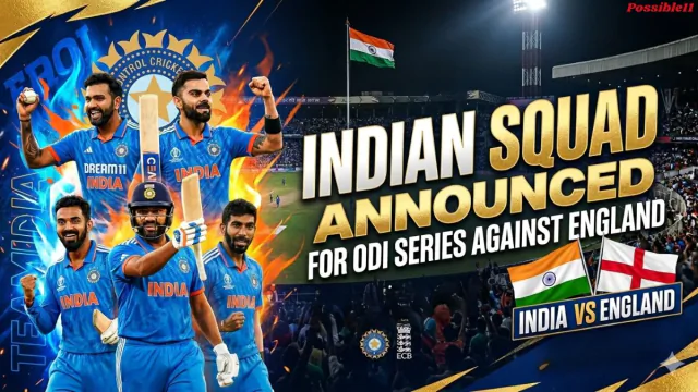 Indian squad announced for ODI series against