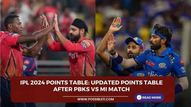 IPL 2024 Points Table: Updated Points Table