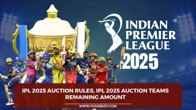 IPL 2025 Auction Rules, IPL 2025 Auction