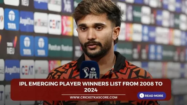 IPL Emerging Player Winners List From 2008