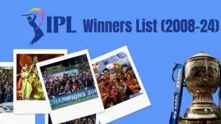 IPL Winner and Runner-up Team List