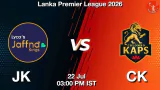 JK vs CK LPL 2026 Match Preview, Head to Head, Playing XI & AI Prediction