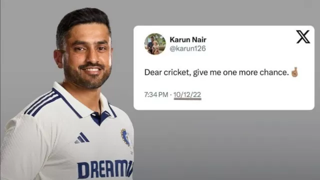 Karun Nair returned to the Indian team