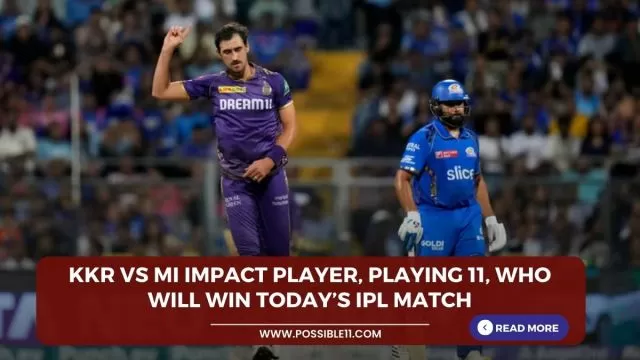 KKR vs MI Impact Player, Playing 11,