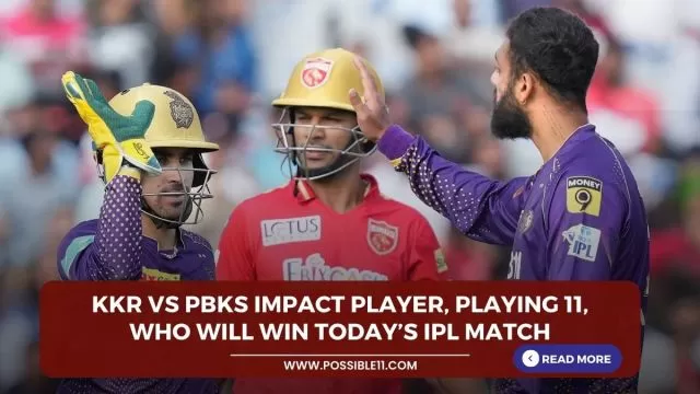 KKR vs PBKS Impact Player, Playing 11,