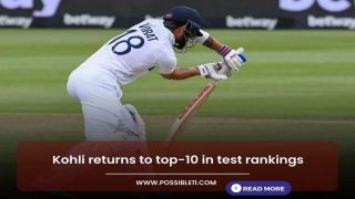Kohli returns to top-10 in test
