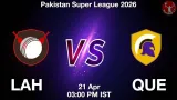 LAH vs QUE PSL 2026, Pitch Report, Head to Head, Playing 11, AI Prediction