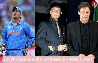 List of captains with most losses