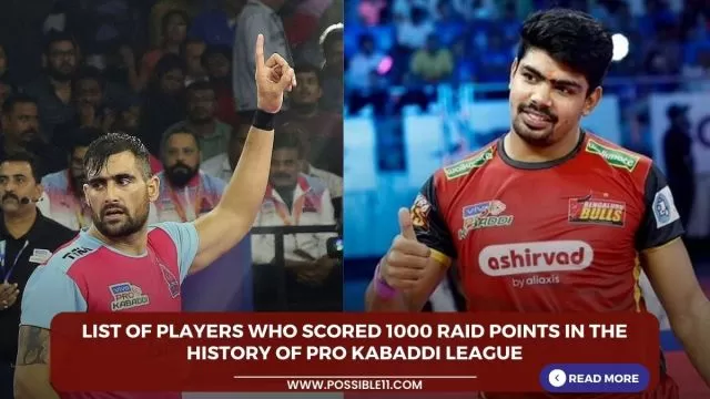 List of players who scored 1000 raid