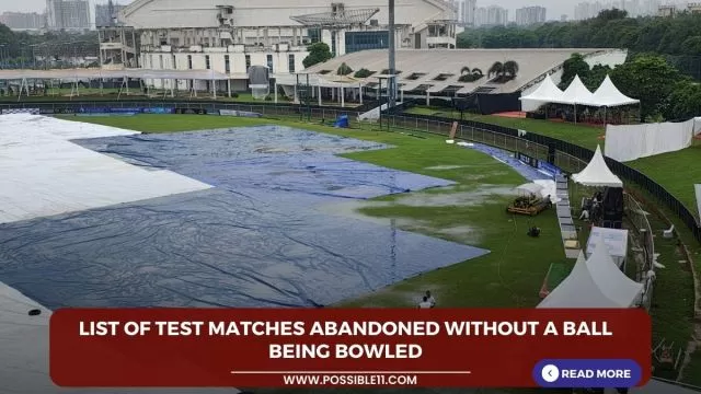 List of Test matches abandoned without a