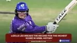 Lizelle Lee breaks the