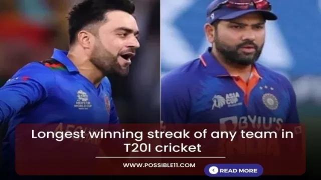 Longest winning streak of any team in