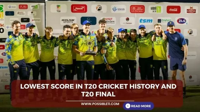 Lowest score in T20 cricket history and