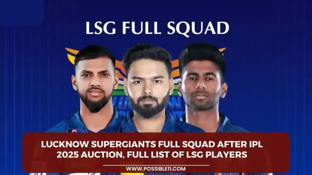 Lucknow Supergiants full squad after IPL 2025