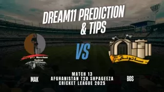 MAK vs BOS Afghanistan T20 2025: