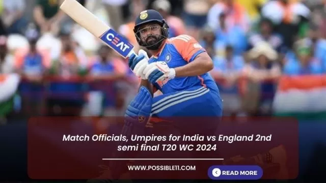 Match Officials, Umpires for India vs England