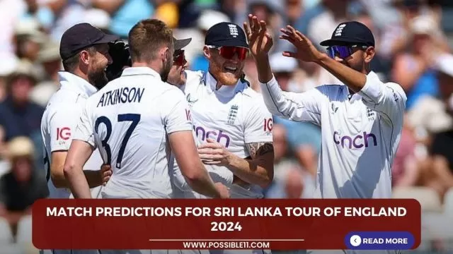 Match Predictions for Sri Lanka Tour of