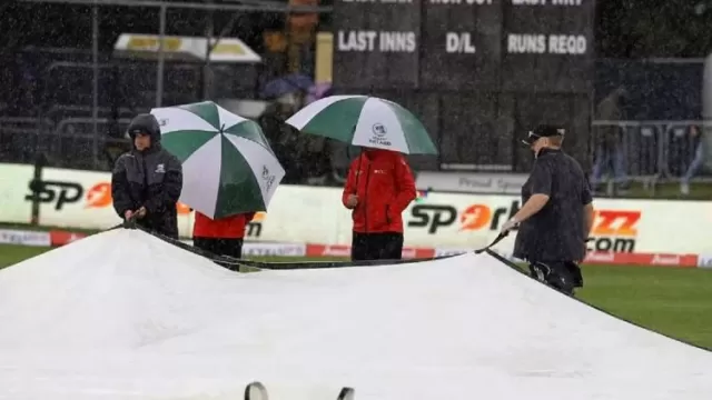 Match stopped due to rain, IND win