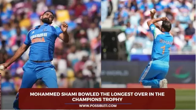 Mohammed Shami bowled the longest over in
