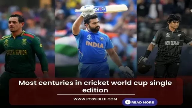 Most centuries in cricket world cup single