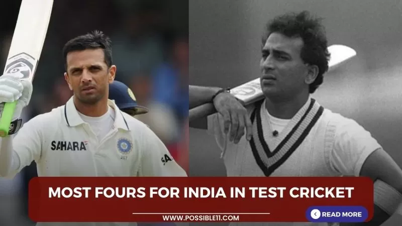Most fours for India