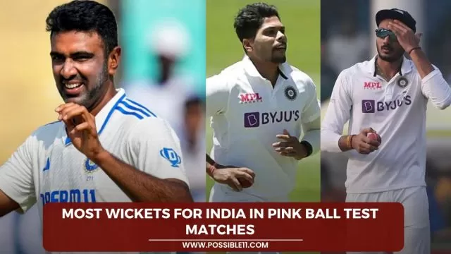 Most wickets for India in pink ball