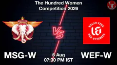 MSG-W vs WEF-W 2026 Match Picture