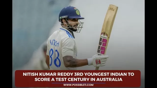 Nitish Kumar Reddy 3rd youngest Indian to