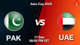 PAK vs UAE Asia