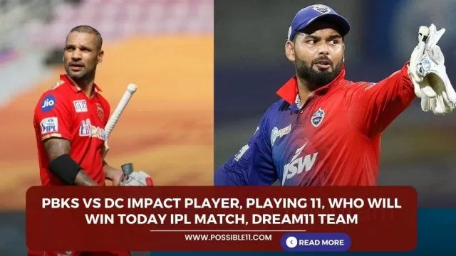 PBKS vs DC Impact Player, Playing 11,