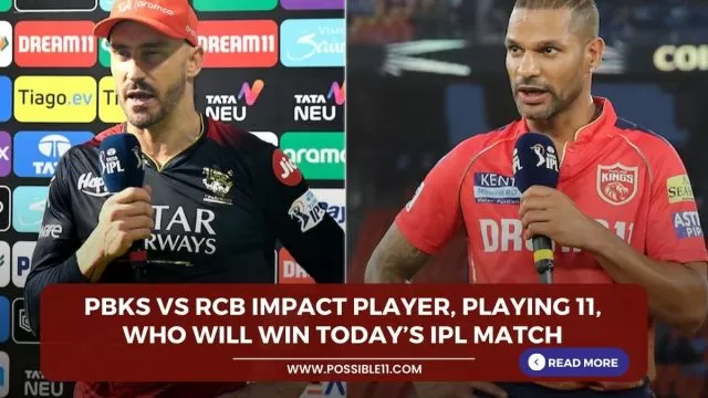PBKS vs RCB Impact Player, Playing 11,