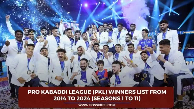 Pro Kabaddi League (PKL) Winners List from